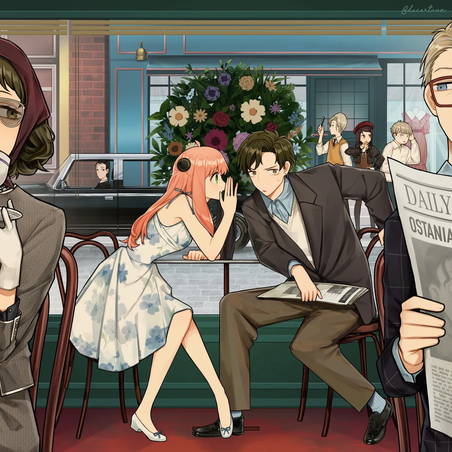 스파이패밀리)데이트하는 커플은 하나, 감시하는 사람들은 多_1.webp