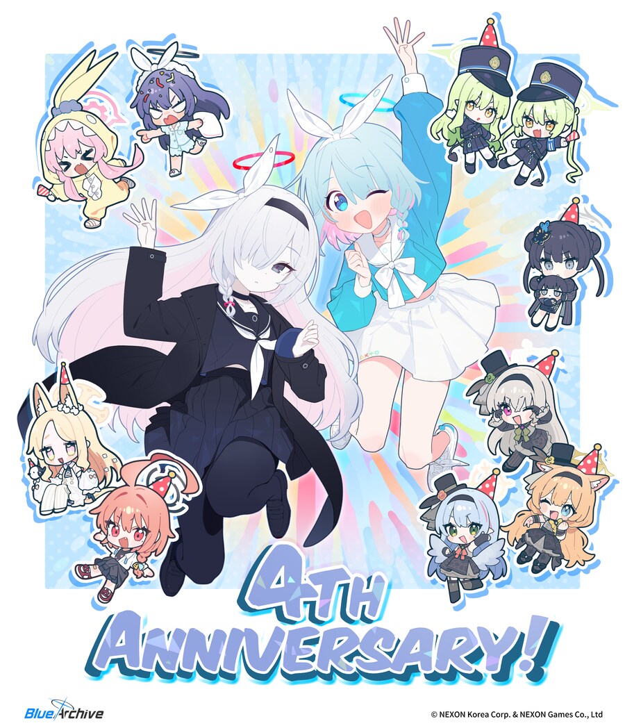 [블루 아카이브] 4주년 공식 축전 일러스트, D-day 기념 선물_1.png