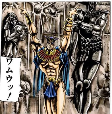 죠죠) 다시보면 은근 웃기다는 와무우가 기둥 속 사내 깨우는 방법_1.webp