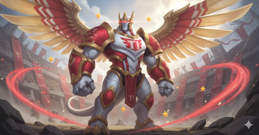 롤)'AI야 T1 6회 우승 기념 갈리오 스킨 만들어줘'_1.png