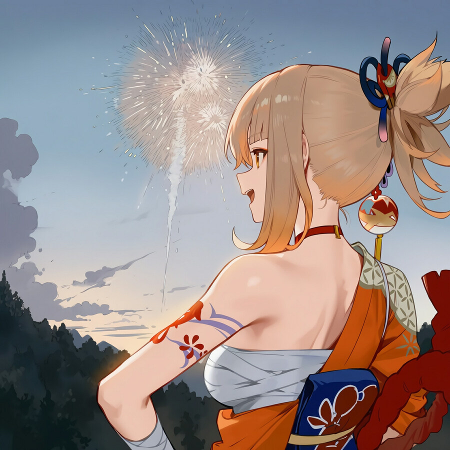 [원신] 신품 폭죽을 터트리는 요이미야_2.jpg