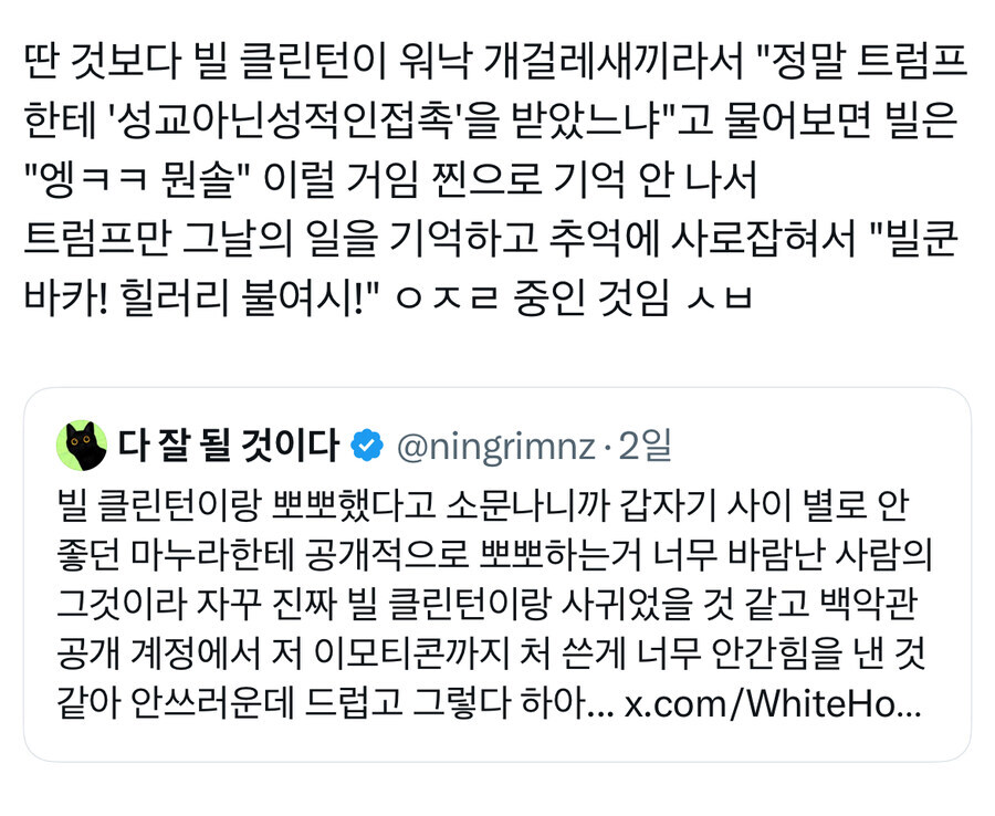 미국)트럼프 빌클린턴 ㅅㅅ펠라스캔들은 ㄹㅇ 가슴이 웅장해지네_1.jpg