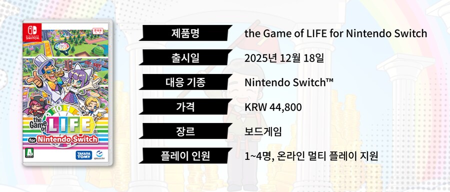 인생게임 for 닌텐도 스위치 한국어판 패키지 발매 결정 및 스크린샷_2.png
