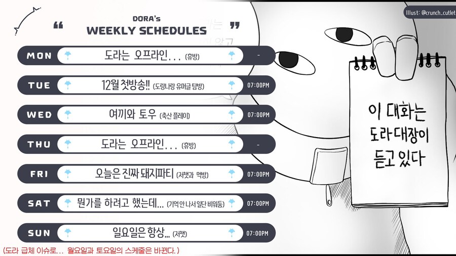 도라대장님 스케쥴 표 (12.1 - 12.7)_1.jpg