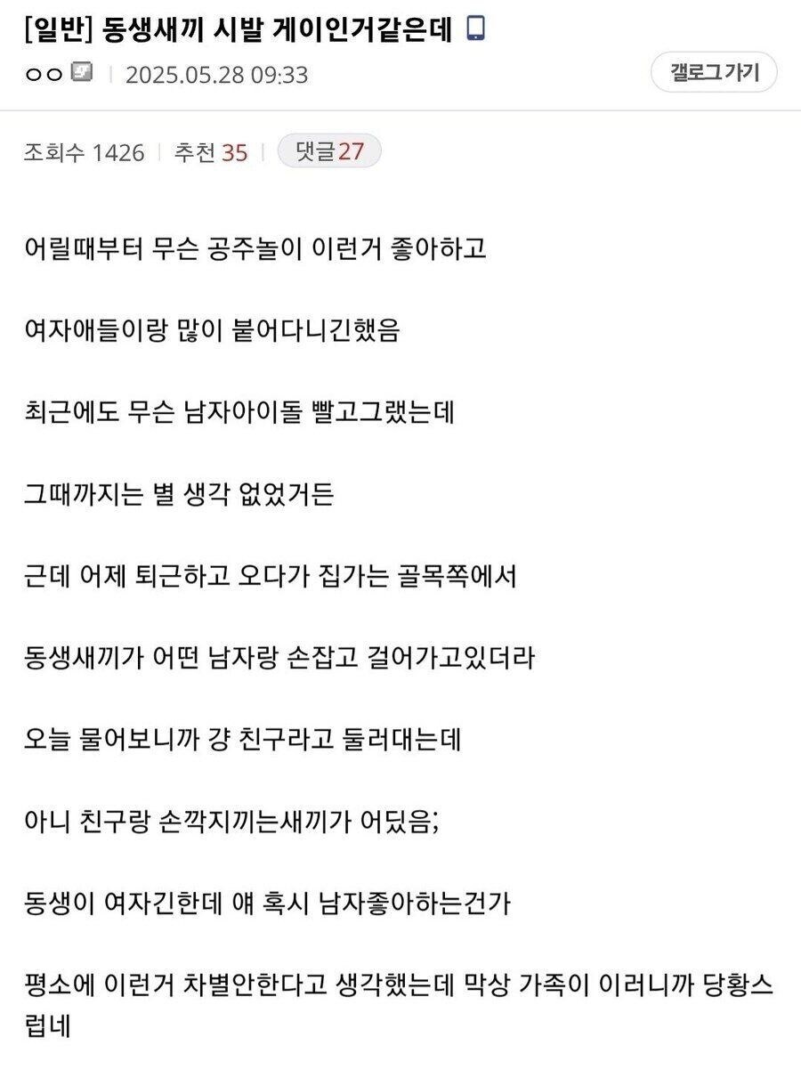 동생 ㅅㄲ 게이인거 같다_1.jpg