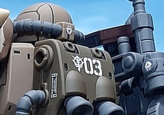 [아크릴 컬러 붓칠] 서던크로스 얼룩 자쿠 5체 모두 완료, 집합!_6.jpg