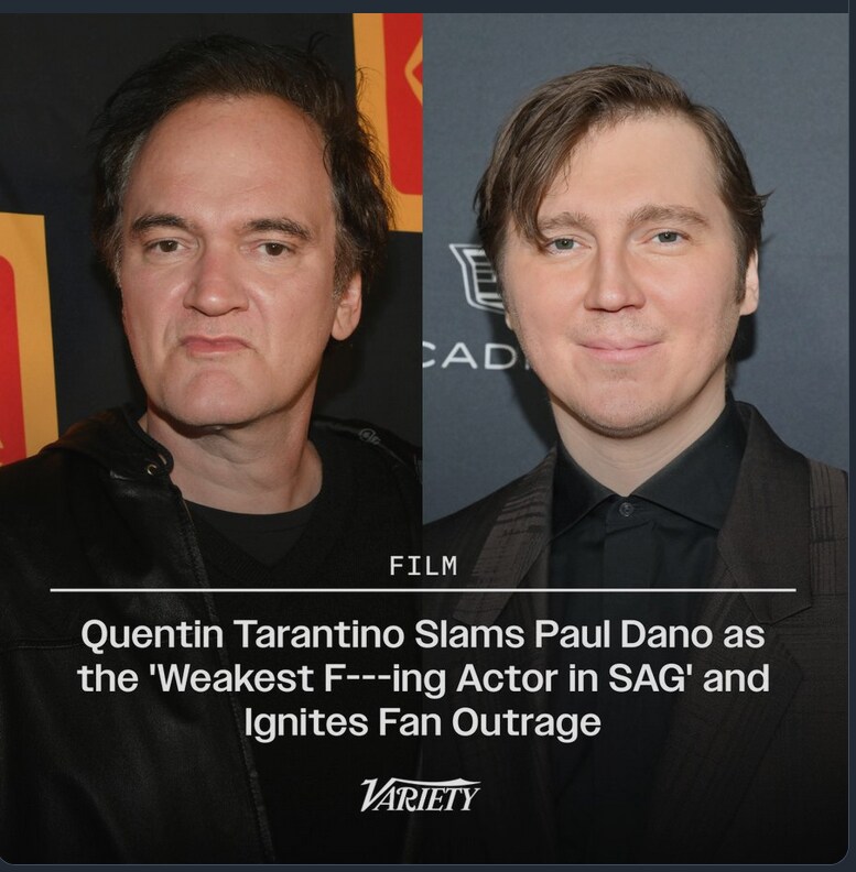 영화) 현재 팬들이 추측중인 타란티노 감독이 폴 다노를 극딜한 이유_1.png