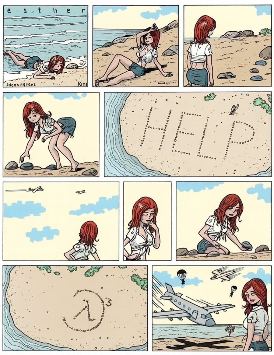 무인도에 갇힌 사람이 구조요청을 하는 방법.manga_1.jpg