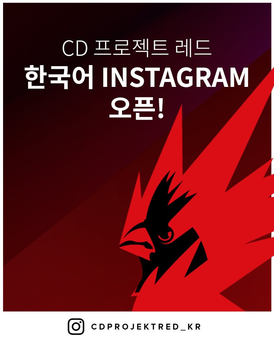 CD 프로젝트 레드 공식 한국어 인스타그램 계정 개설_1.jpg
