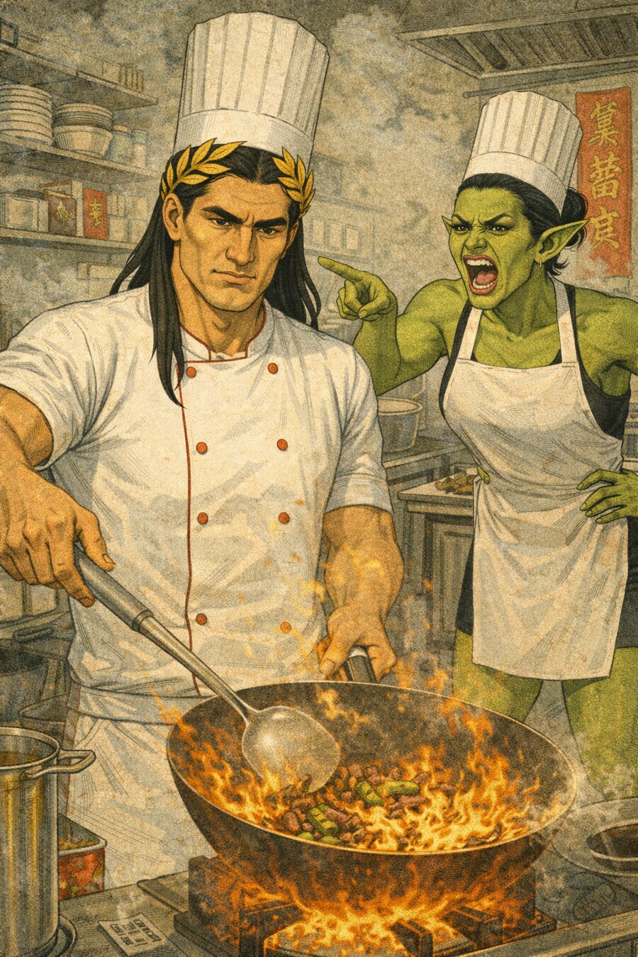 AI) 주인아줌마한테 구박받는 중국집 외노자 요리사_1.png