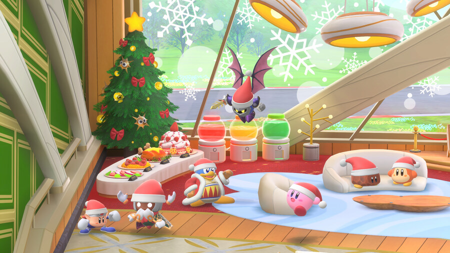 커비의 에어 라이더 오늘부터 스카이아와 대기소가 겨울 사양으로 바뀌며 이벤트 개최_1.jpg