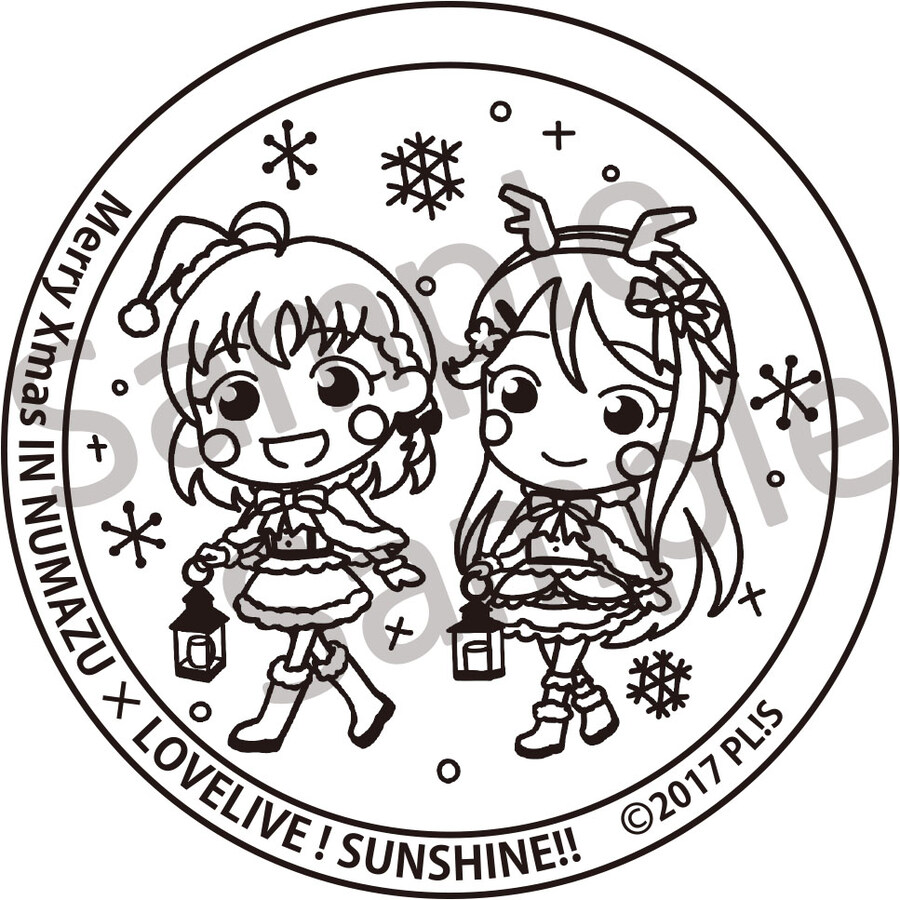 「러브라이브! 선샤인!! 누마즈 산책 스탬프」 2025 크리스마스 도안 등장_1.jpg