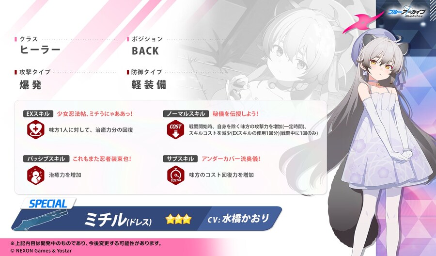 블루 아카이브(日) 학생 소개・스킬편 - 미치루(드레스)_1.jpg
