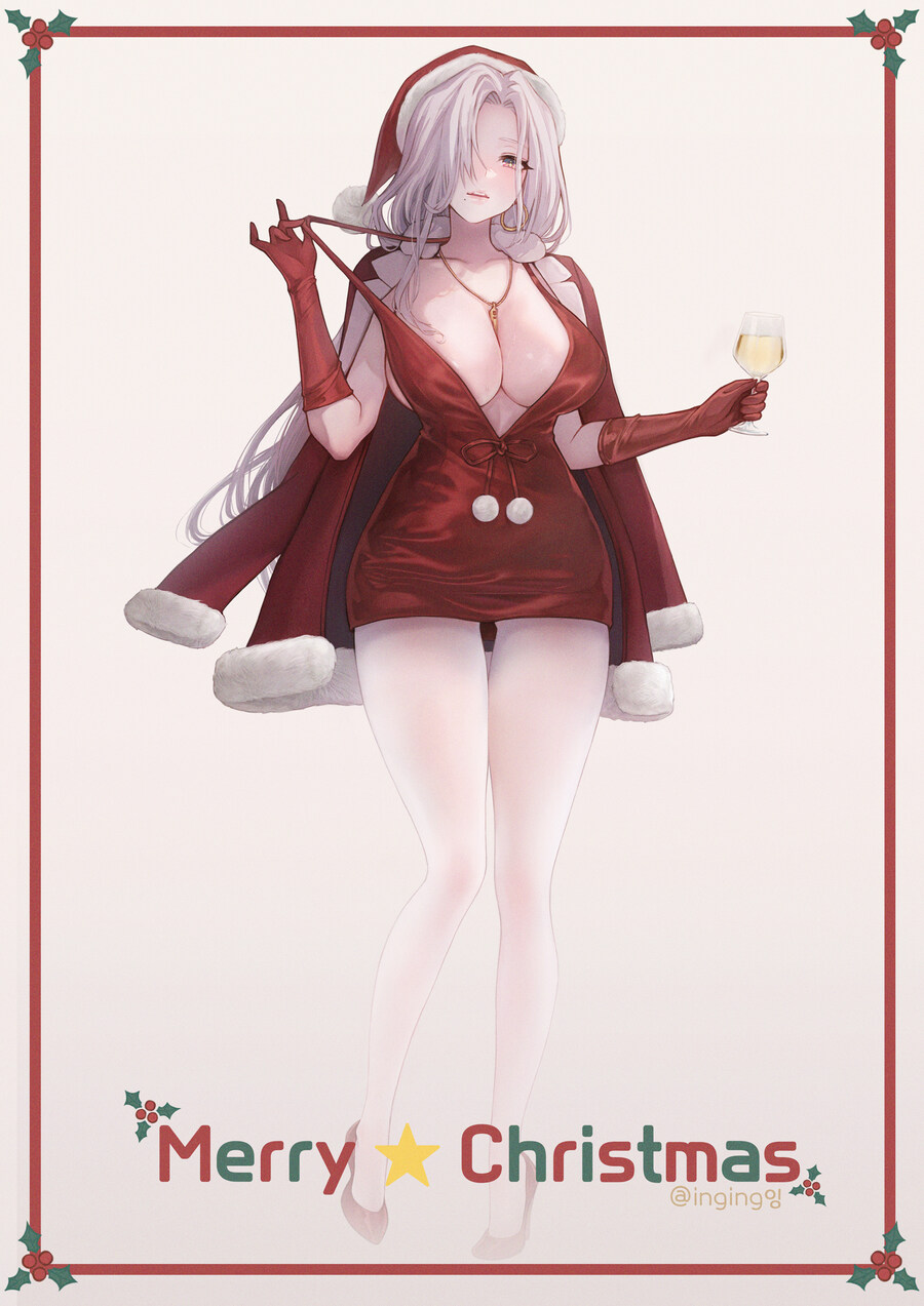 창작그림) 산타걸&루돌프 걸의 인사 메리 크리스마스~!_2.jpg