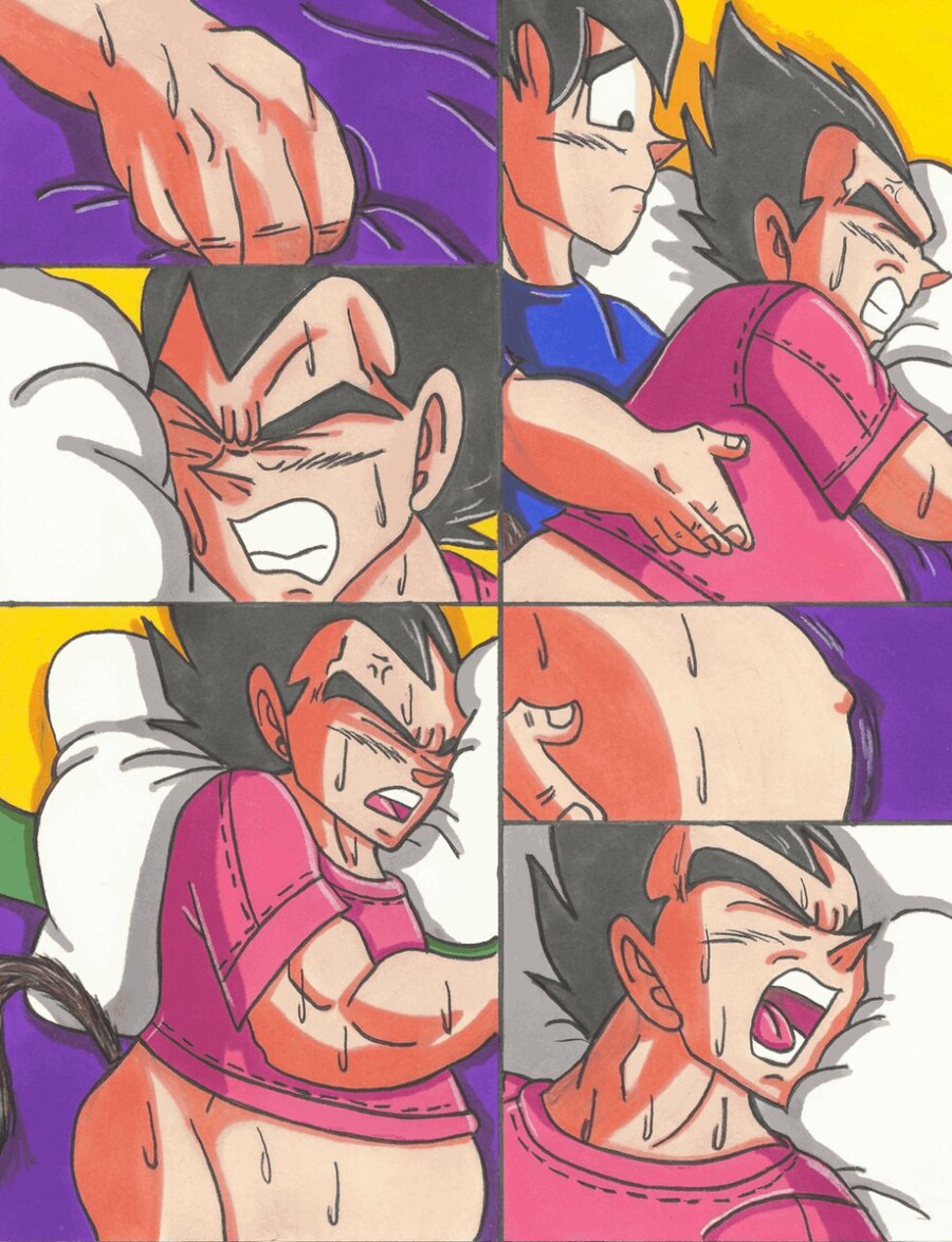 오공의 품에서 출산하는 베지터_1.jpg