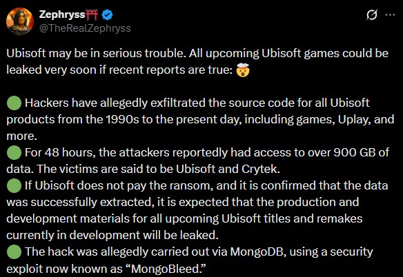 [루머] 유비소프트 해킹 사건은 이제 시작일 수 있다_1.png