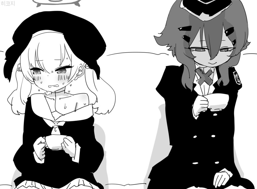 블루아카) 참가하는 콜라보 멤버 체크하는 코하루.manhwa_4.png