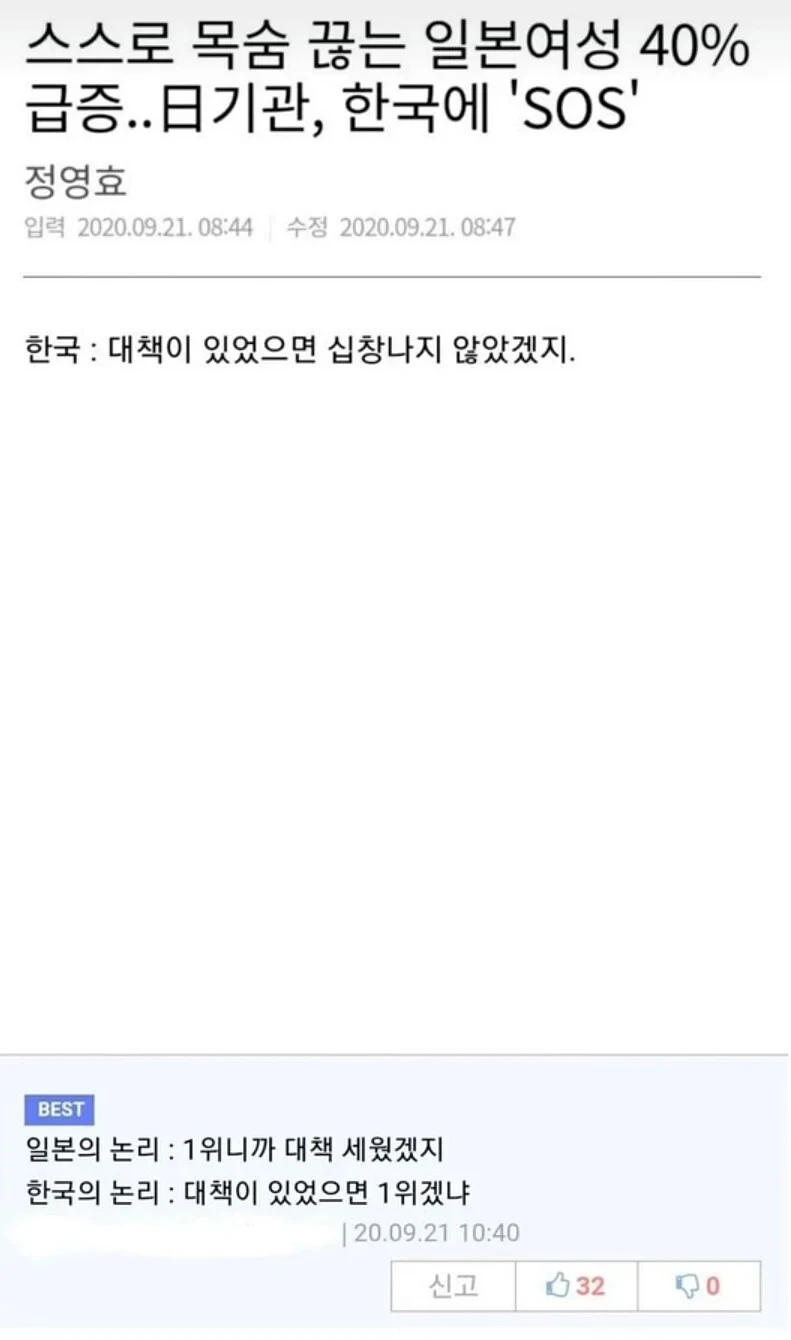 日, 자살자 급증에 한국에 SOS._1.webp