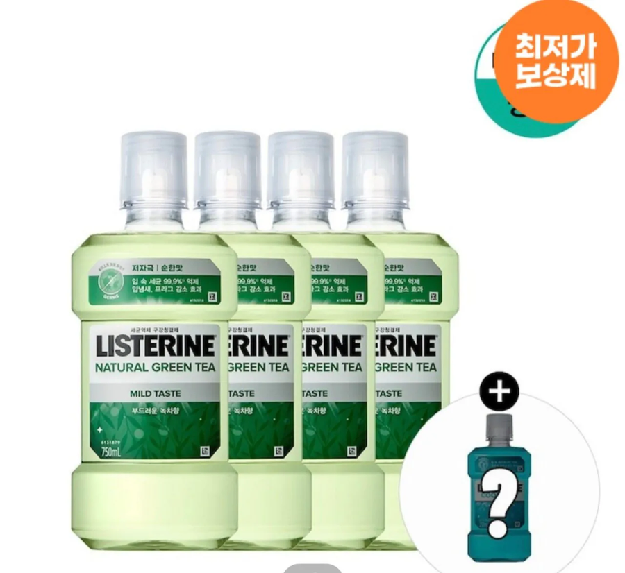 [오늘의집]리스테린 그린티 마일드 750ml x4+250ml 증정 /15,155원_2.webp