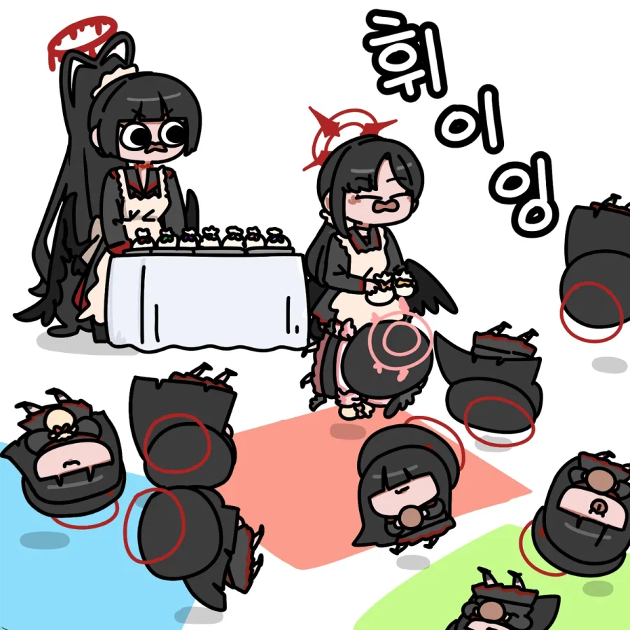 블루아카) 야외 다과회를 여는 정의실현부 Manhwa_4.webp