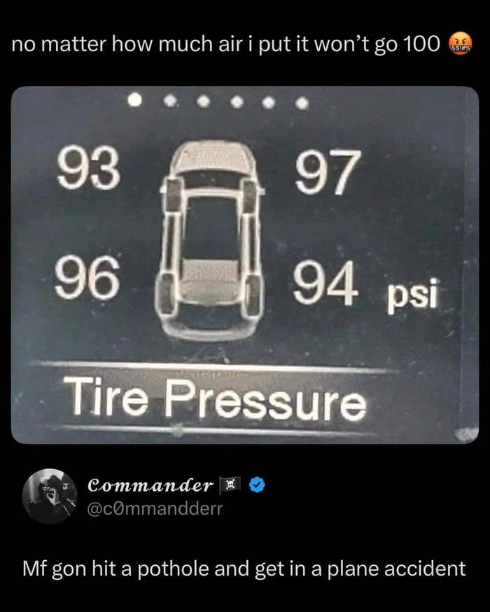 차 타이어 공기압 100까지 채울려고한 사람한테 해줄 말_1.webp