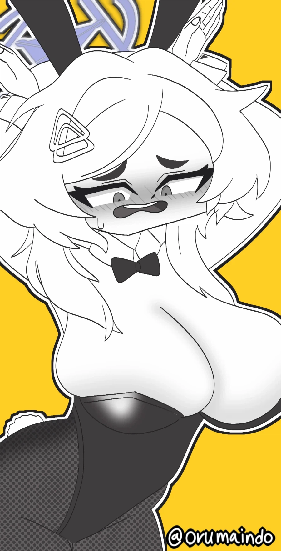 블루아카) 5주년 기념 바니걸 미라이 낙서_2.webp