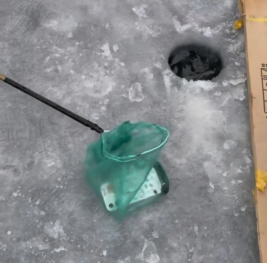 산천어 얼음 낚시하다가 구멍에 빠진 휴대폰 결말_1.webp