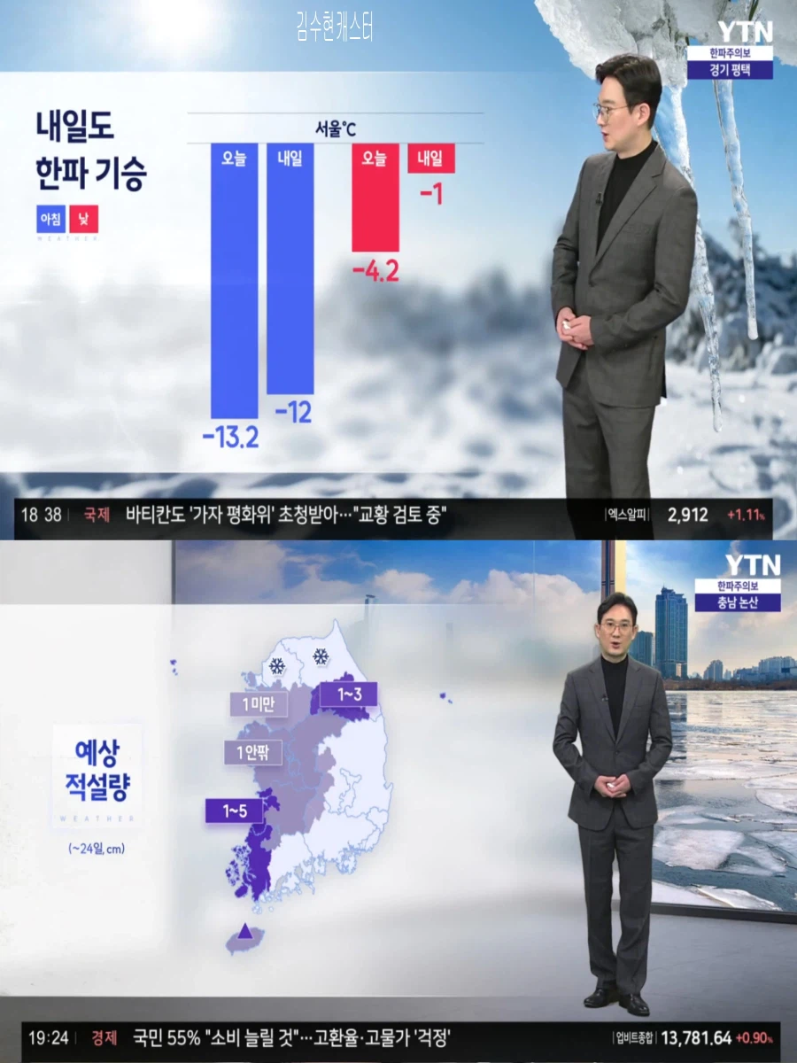 내일, 서해안 제주 새벽 눈(일요일까지 한파 계속, 동쪽 대기 건조)_8.webp