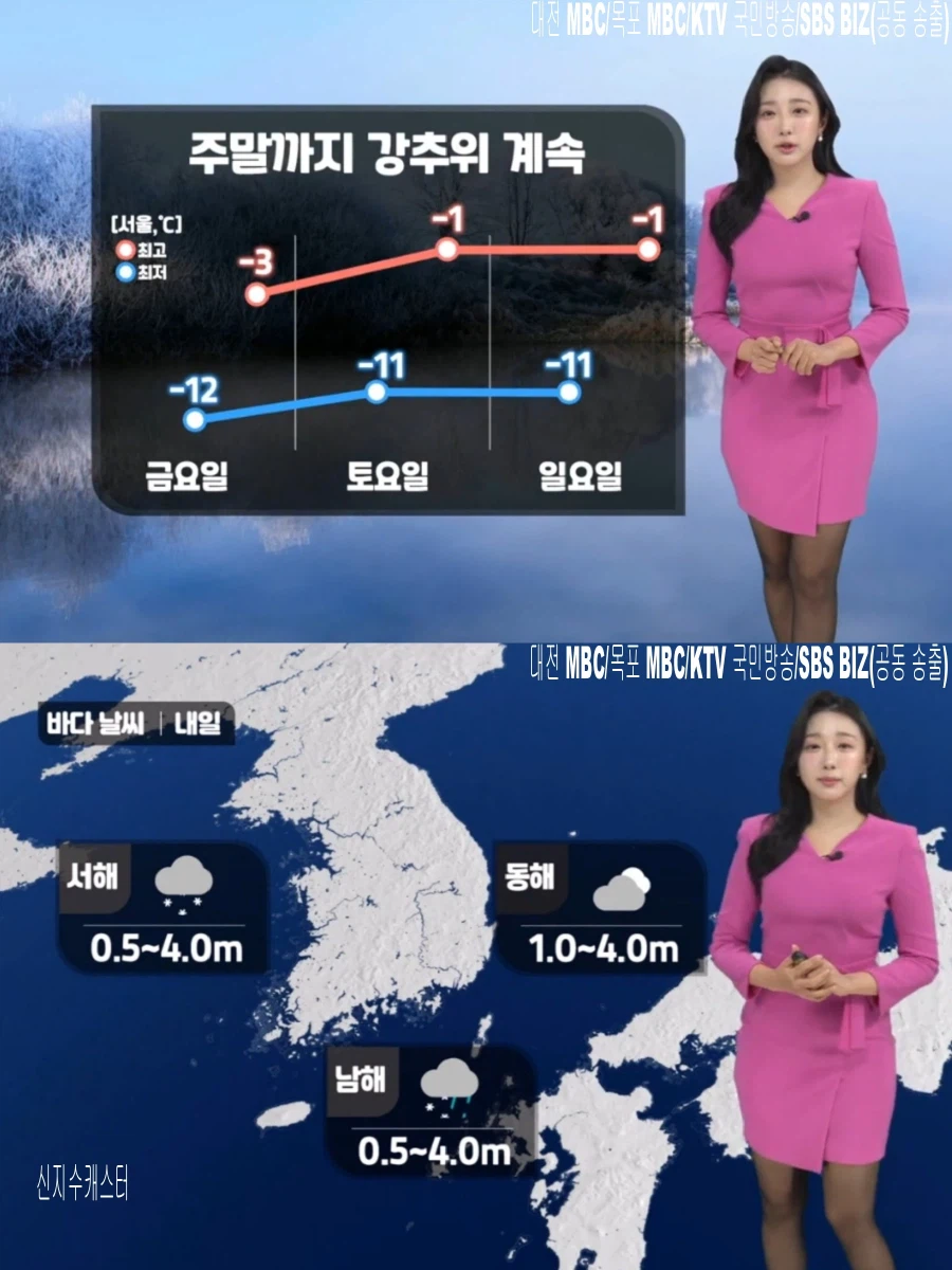 내일, 서해안 제주 새벽 눈(일요일까지 한파 계속, 동쪽 대기 건조)_10.webp