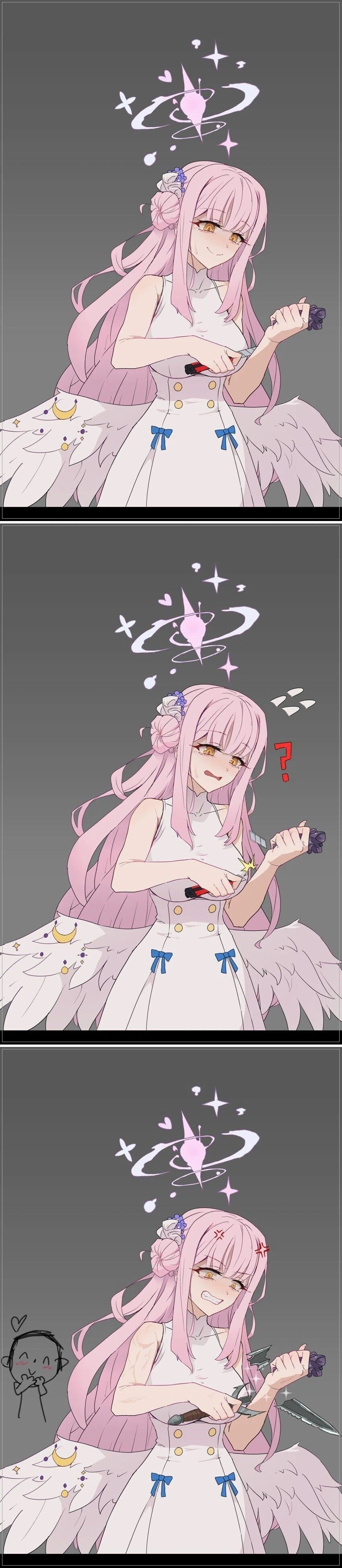 블루아카) 선생의 사랑을 얻지 못해 자살하려는 미카 만와.manhwa_1.webp