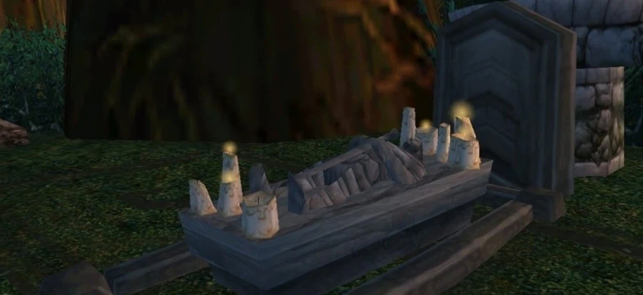 와우 한밤 구렁 "사망 시 묘비(박제)" 커스터마이징 가능_1.webp