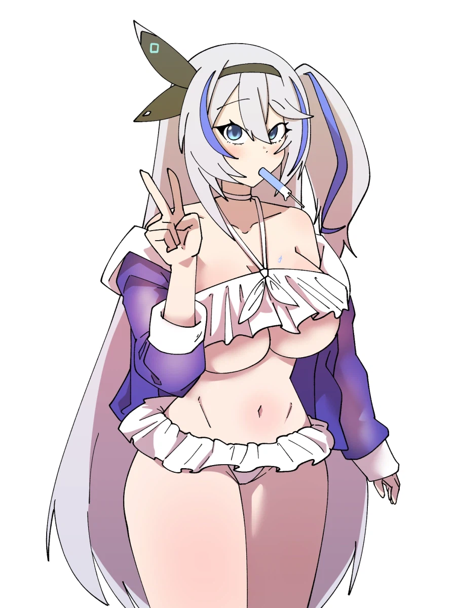 미루 이모가 수영복 입고 V 하는 짤!_1.webp