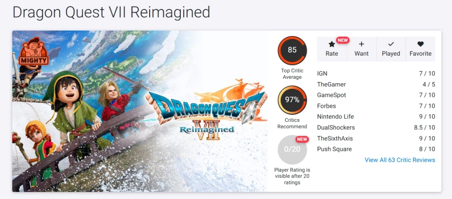 드래곤 퀘스트 7 리이매진드 오픈크리틱 등재_1.webp