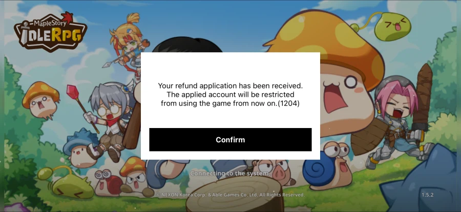 메이플키우기) 환불신청 하자마자 정지먹네 ㅋㅋㅋ_1.webp