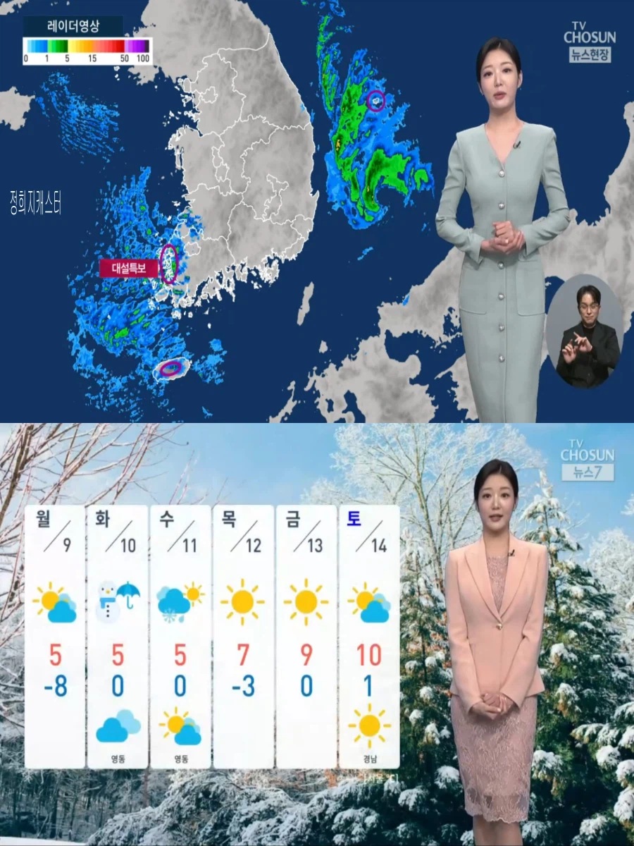 휴일, 더 춥다(대설 특보, 오전 호남 제주 많은 눈)_9.webp