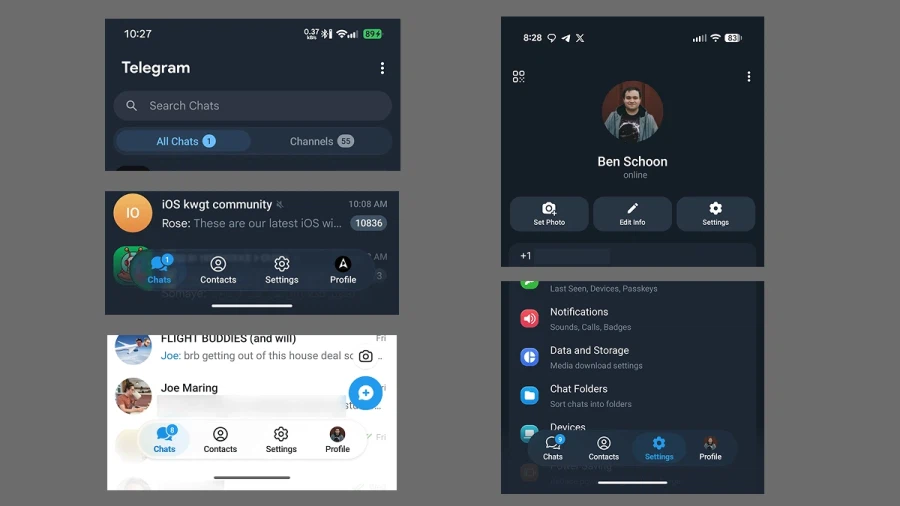 Android용 텔레그램, Liquid Glass와 유사한 디자인 전면 적용 시작_1.webp