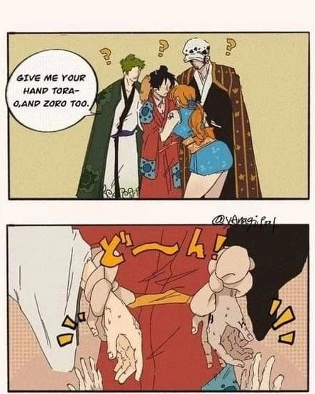 원피스 팬아트) 나미:"루피,조로,트랑이 셋이서 돌아다니겠다고..?"_1.webp