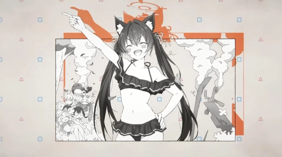 블루아카) 갑자기 아비도수 수영복 무비???_2.webp