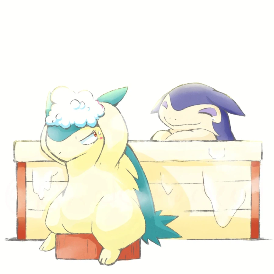 포켓몬)목욕하는 블레이범_1.webp