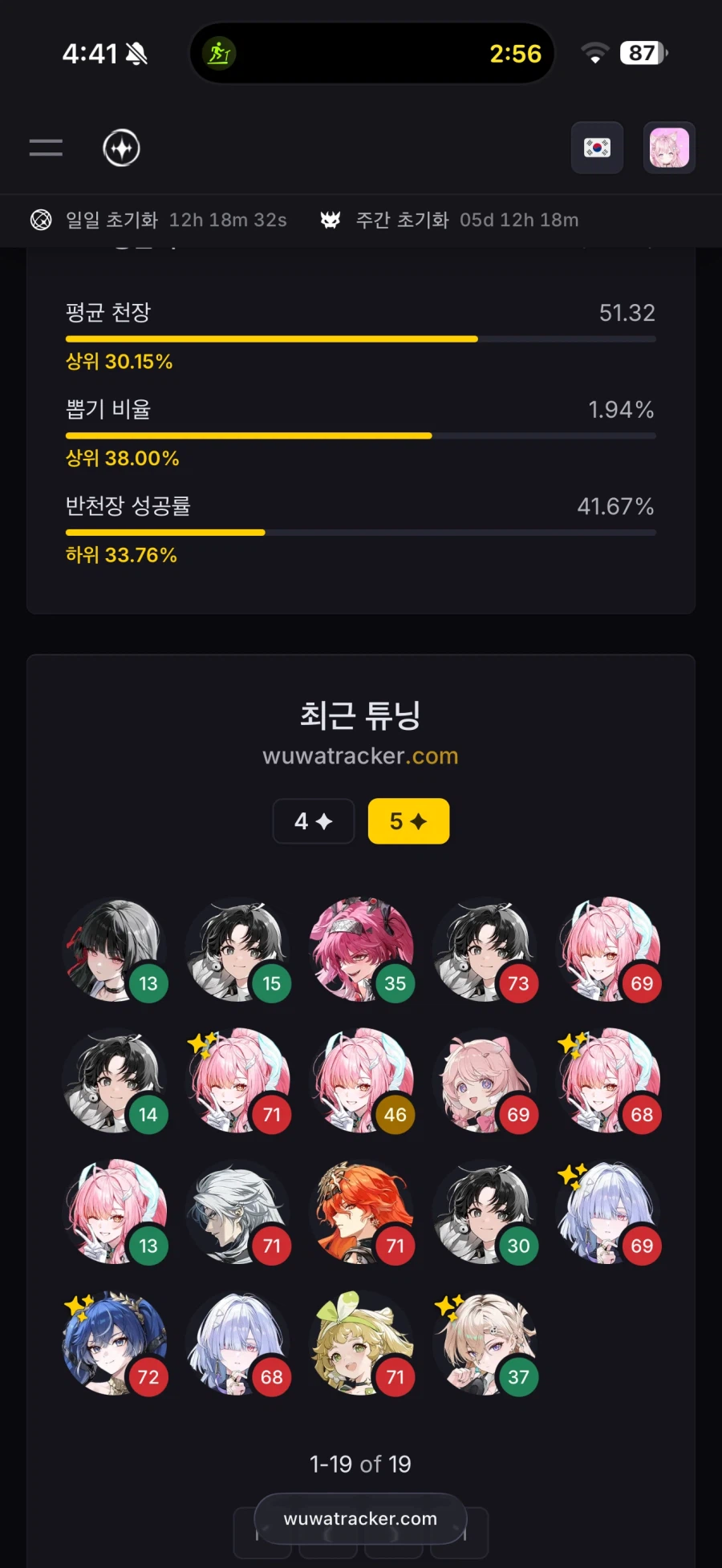 명조) 복귀하고 가챠통계 보니 좀 미쳣네_1.webp