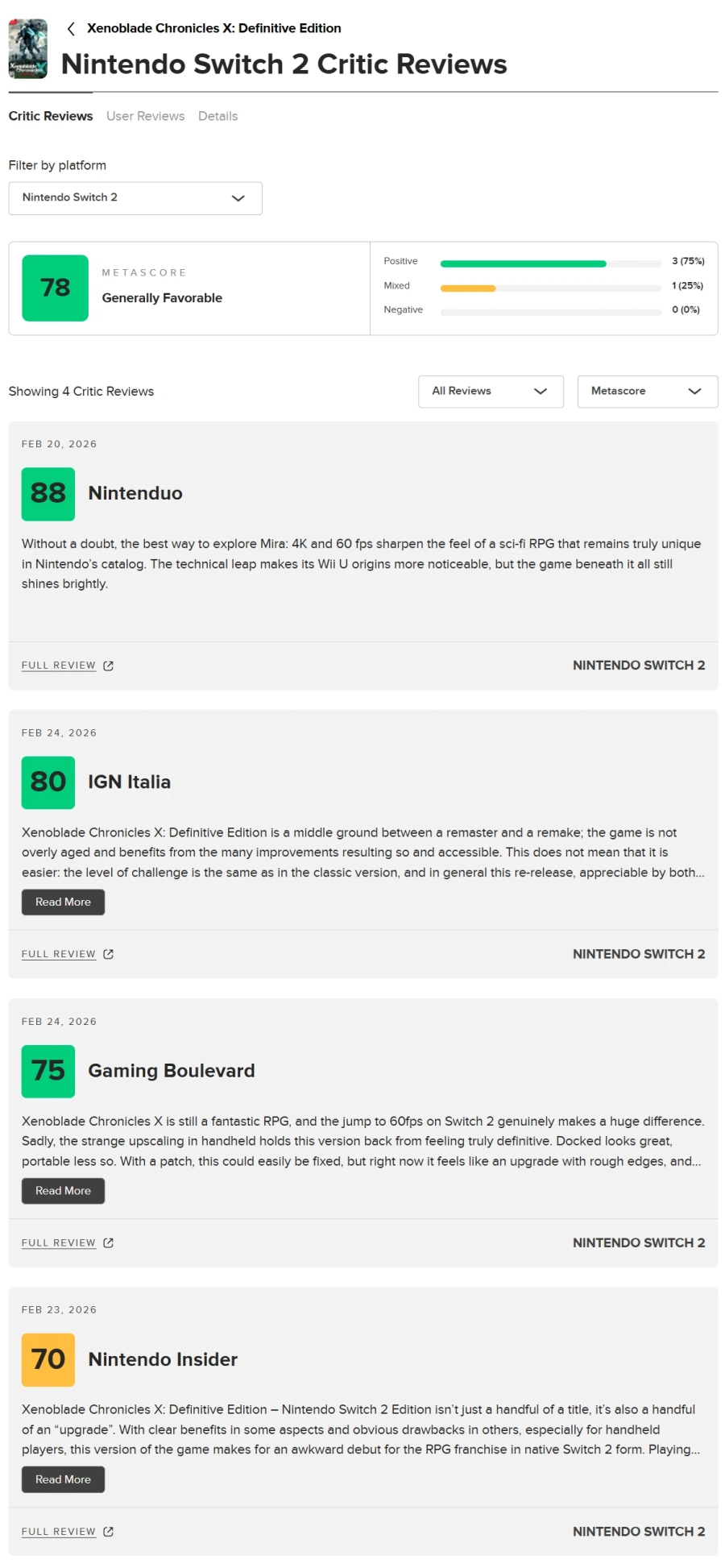 제노블레이드 크로스 DE NS2 에디션 메타스코어_1.webp