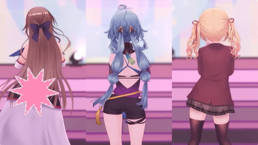 버튜버) 아야카키 4명&1마리 중 4명의 3D 공개 방송이 끝났는데_1.webp