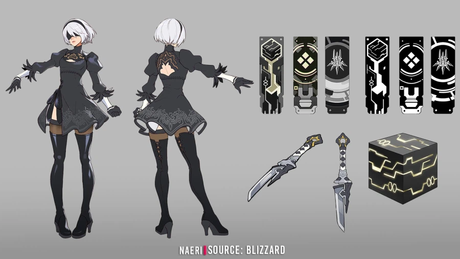 오버워치 x 니어: 오토마타 2B 키리코 공식 컨셉 공개_1.webp