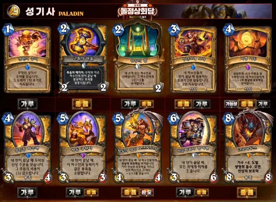 [하스스톤] 대격변 확장팩 공식 카드 평가 방송 결과_12.webp