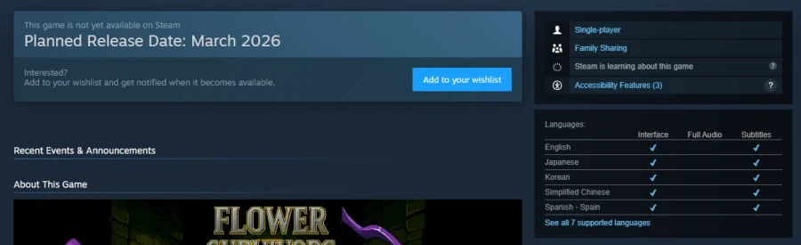 [플라워 서바이버스] 스팀 상점페이지 공개_2.webp