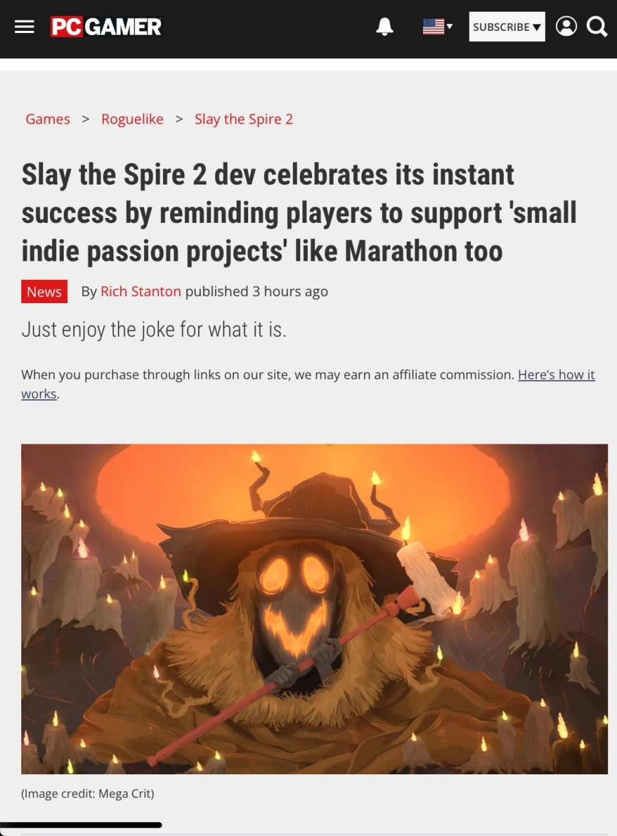 슬더스2 개발사, 마라톤 같은 ‘소규모 인디 열정 프로젝트’도 응원해달라고 농담_1.webp