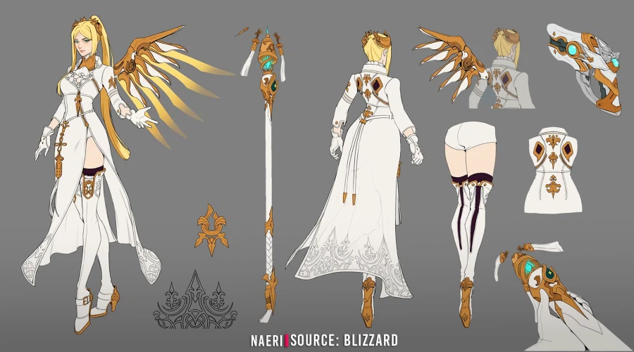 오버워치 x 니어: 오토마타 화이트 메르시 컨셉 공개_1.webp