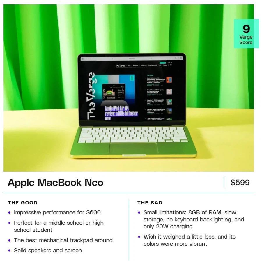 더 버지, 애플 맥북 네오 리뷰 게재_1.webp