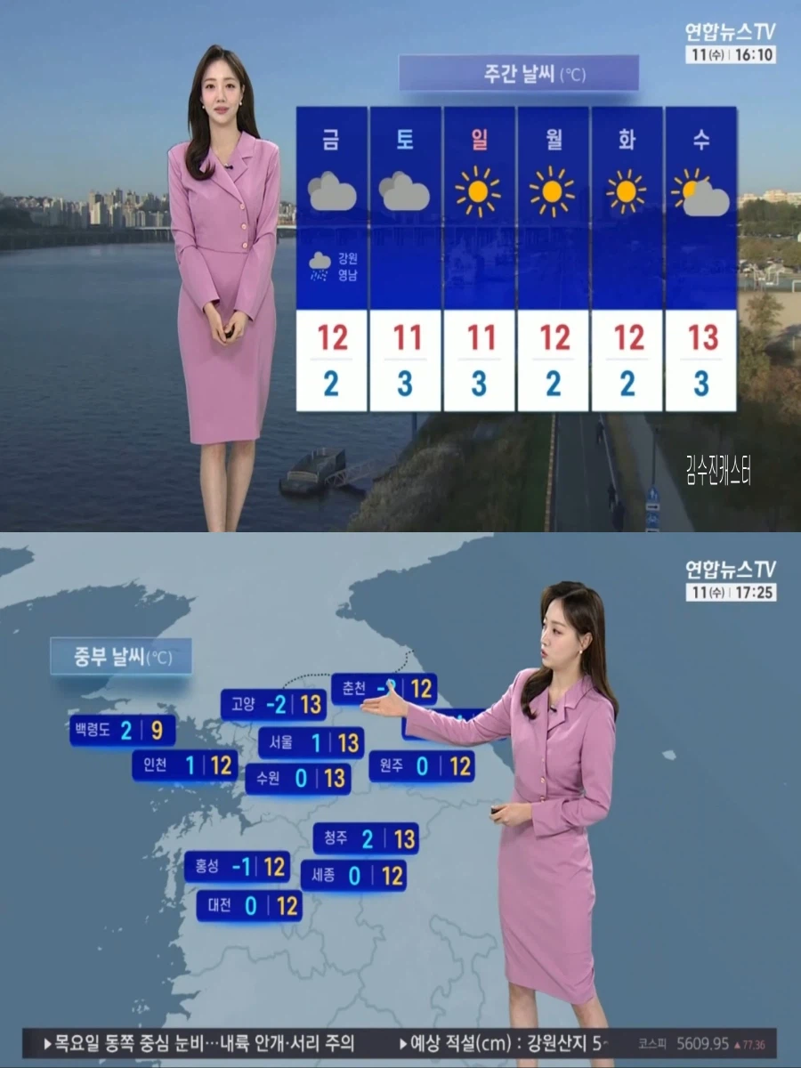 내일, 아침 쌀쌀 한낮 포근(동쪽 중심 눈 또는 비, 미세먼지 나쁨)_2.webp