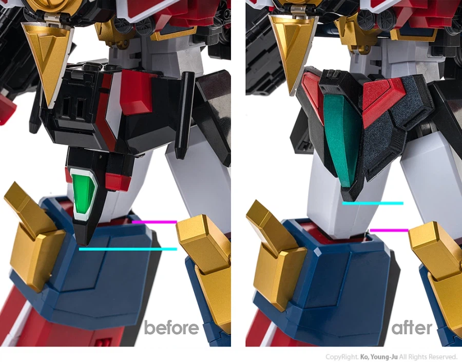 [더합체] 그레이트 마이트가인 프로포션 파츠 (프론트 스커트 + 발) 제작기_16.webp